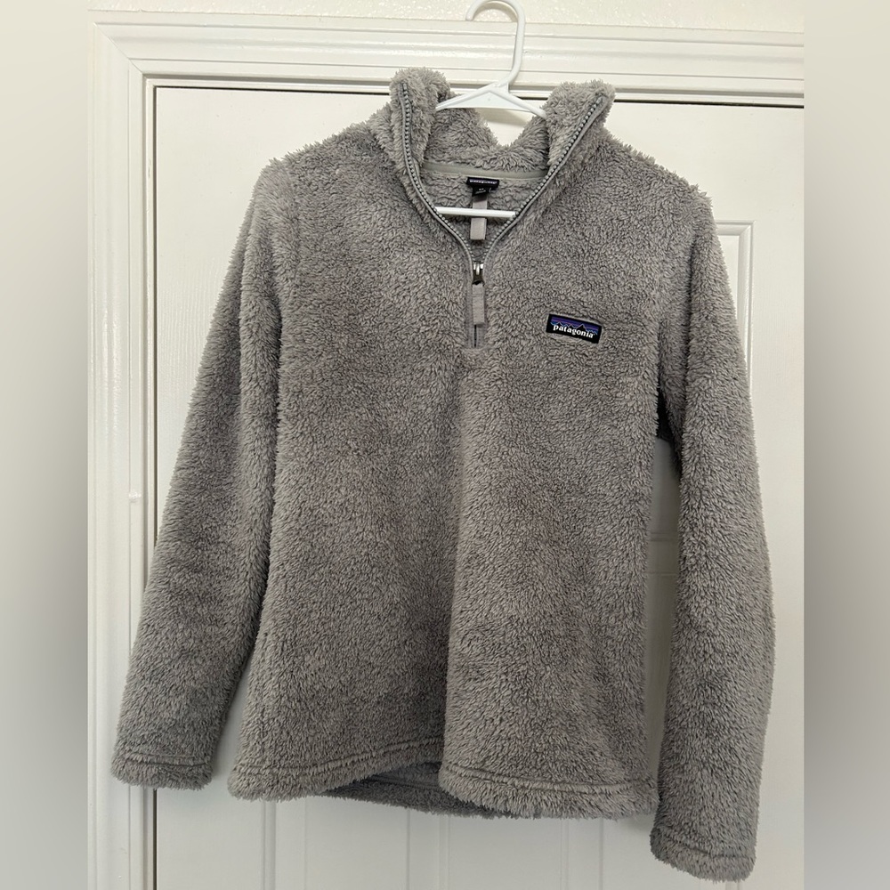 Gray Patagonia Sherpa Quarter-Zip